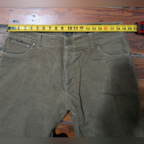 lot 2 pair Kuhl RYDR Vintage Patina Dye HIking Outdoor Pants 38 x 32 brown olive - Picture 14 of 16